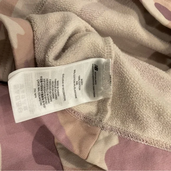 New Balance Women's Pink and Cream Camouflage Sweatshirt - Picture 9 of 10